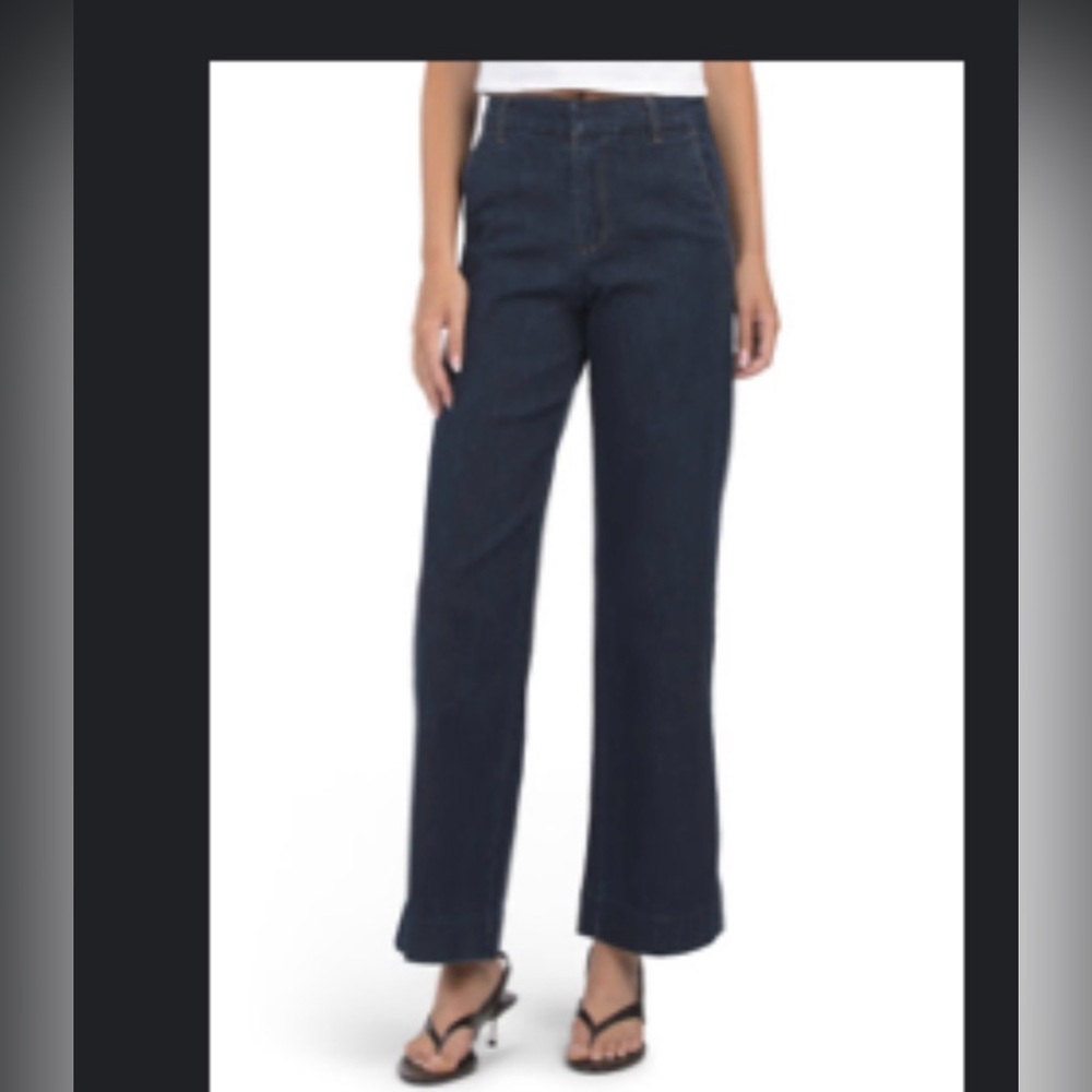 Oat New York Women's Wide-Leg Jeans in Dark Blue
